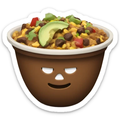 Chipotle bowl sticker