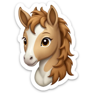 Light brown and white Gypsy vanna Foal sticker
