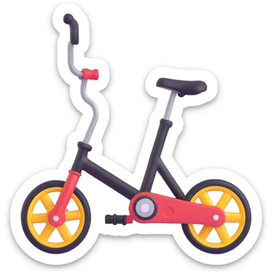 toddler bike, two large wheels and two small training wheels sticker