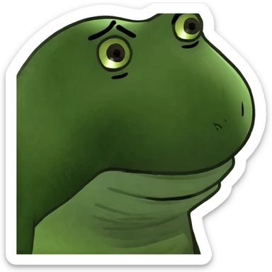 2 hairs man that has pimpiles and brown eyes sticker