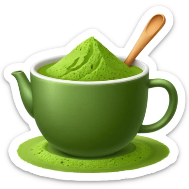 Matcha tea sticker