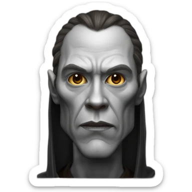 hyperrealist sith jedi in world of warcraft without beard sticker