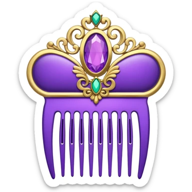 purple royal comb sticker