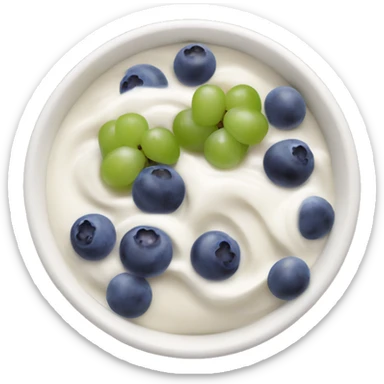 yoghurt bowl with grapes and blueberries sticker