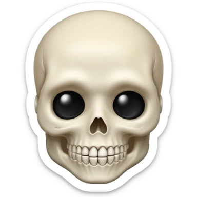 Skull face emoji of 5 year old  sticker