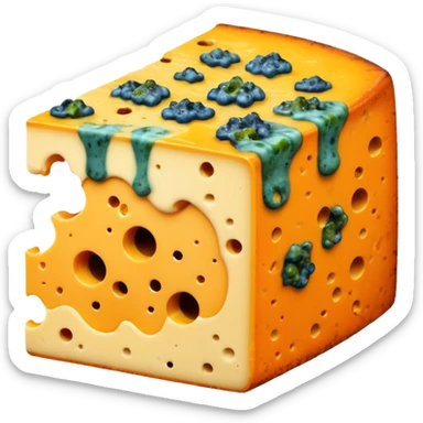 moldy orange cheese  sticker