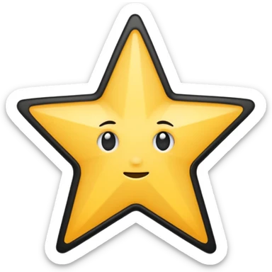 ★☆ - this shows full star and empty star  only with black outline with white colour inside but I want is first half black and second half empty sticker