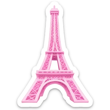 pink eiffel tower sticker