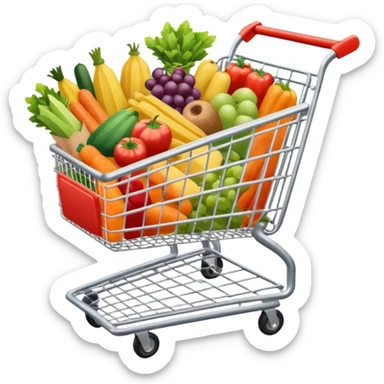 create me an image for a vertical in my super app, Grocery sticker