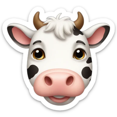 Cute little cow sticker