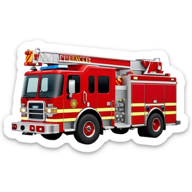 Fire Engine - Pierce Enforcer Pumper (Model Year: 2021) (Iconic colour: Red) sticker