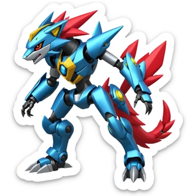Zeraora-Zoroark-medabot-Mecha full body sticker