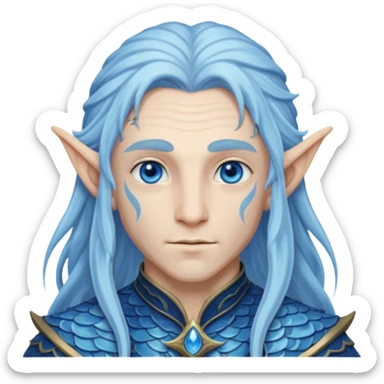 ESO male water elf with scales sticker