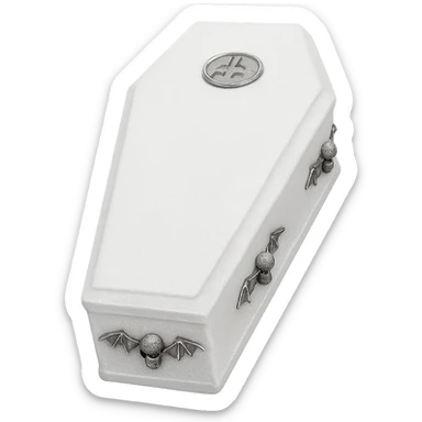 white sparkly goth object, remove background sticker