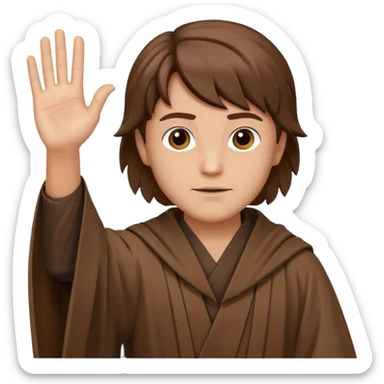 Jedi mind trick where a jedi is waving his hand sticker
