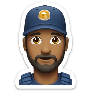 A guy with cap a bit beard  sticker