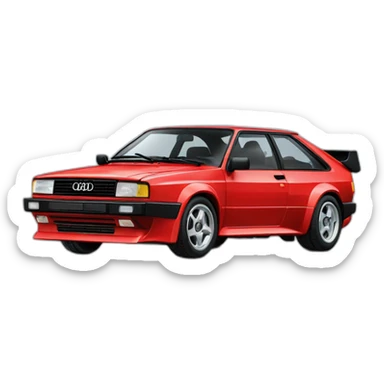 Black audi quattro turbo sticker