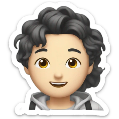 Kpop idol writing a book sticker