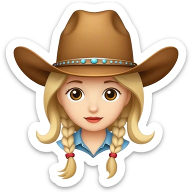 cute cowgirl hat sticker