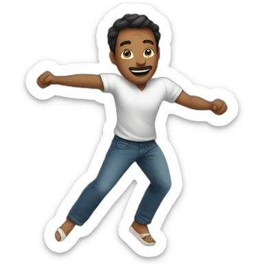 Male doing the griddy dance. sticker