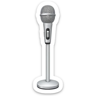 Microphone Stand white sticker