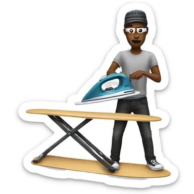 Ironing board dj  sticker