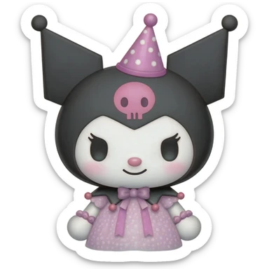 Kuromi sanrio characters party sticker