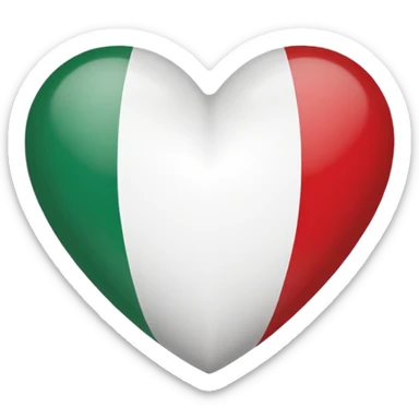 Italian Flag heart  sticker