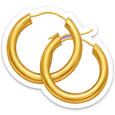 Gold hoop earrings sticker