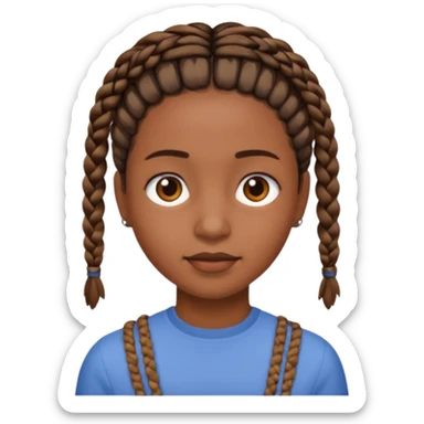 👦🏽 punle trenzas cortas  sticker