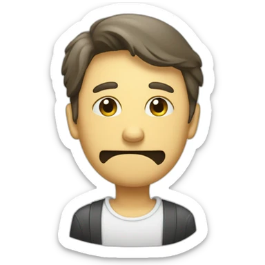 Monsieur qui pleure sur des toilettes sticker