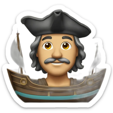 cristopholus columbus in a ship sticker
