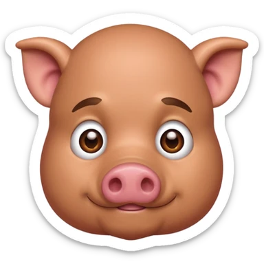 Militar con cara de cerdo sticker