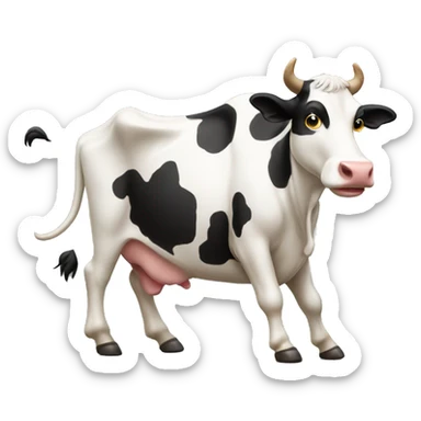 Dancing cow sticker