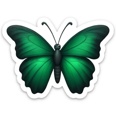Very dark green butterfly  sticker