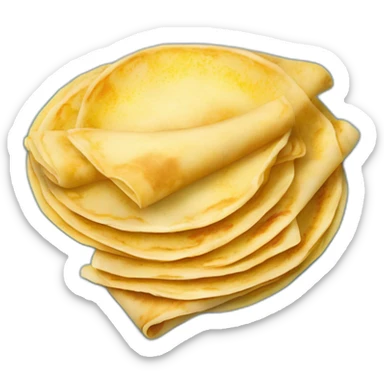 Crêpes rondes empilés dans une assiette  sticker