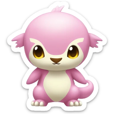 cute kawaii cool Digimon-Fakemon-animal full body sticker