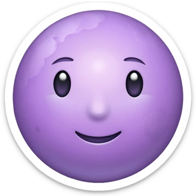 Light purple moon sticker