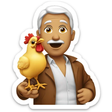 Papi qui mange du poulet  sticker