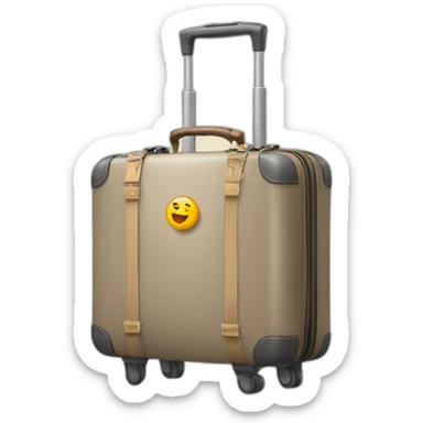 une flèche de validation sur une valise de voyage sticker