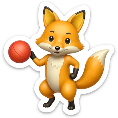 The Fox and The Hopper Ball Yellow Toy sticker