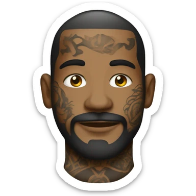 Tattooed man sticker