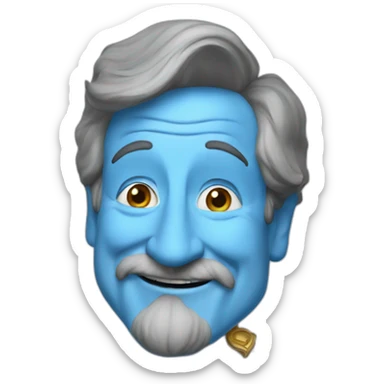 robin williams as the blue genie sticker