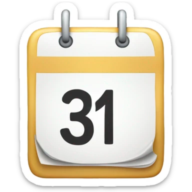 calendar date 31 july sticker