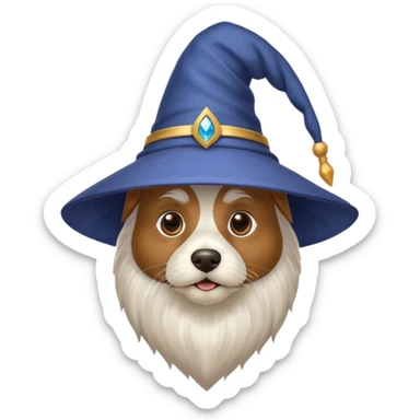 Wizard dog sticker
