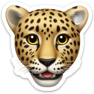 Leopardo con lazo sticker