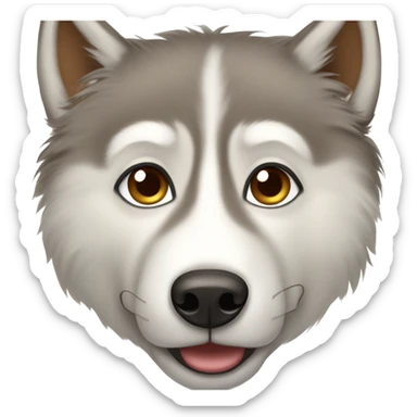 HUSKY cuivre  au yeux marron claire  sticker