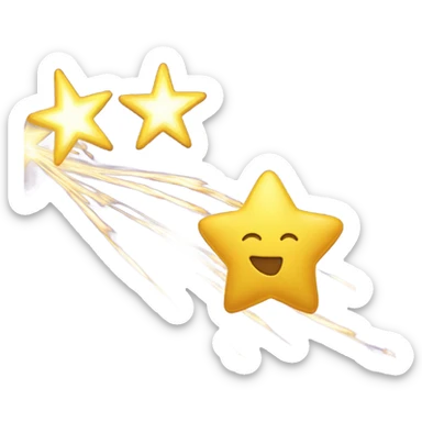 shooting star with sparkles  sticker