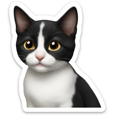 Tuxedo kitten sticker