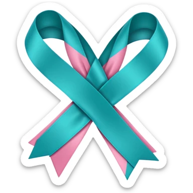 Thyroid cancer ribbon sticker